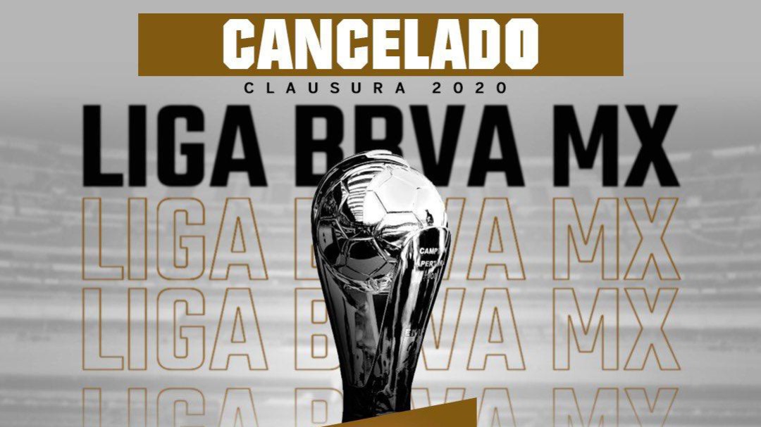 Se cancela el Clausura 2020 a causa del Covid-19