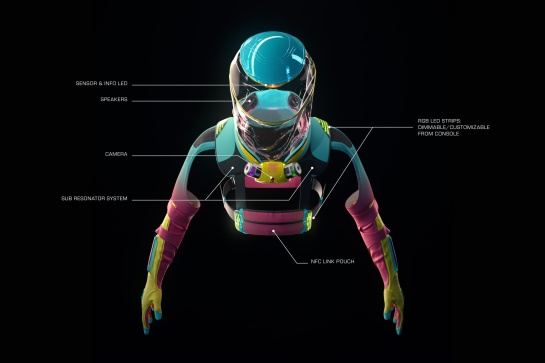 El traje cubre por completo el cuerpo e incluye un casco hermético con filtro N95 El traje cubre por completo el cuerpo e incluye un casco hermético con filtro N95