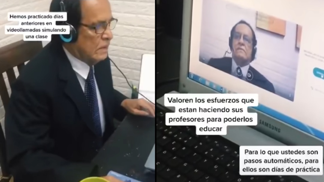 Hija realiza un manual para su papá que no sabía dar clases en línea