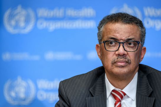 El Director General de la Organización Mundial de la Salud (OMS), Tedros Adhanom Ghebreyesus, asiste a una rueda de prensa diaria sobre COVID-19, la enfermedad causada por el nuevo coronavirus El Director General de la Organización Mundial de la Salud (OMS), Tedros Adhanom Ghebreyesus, asiste a una rueda de prensa diaria sobre COVID-19, la enfermedad causada por el nuevo coronavirus