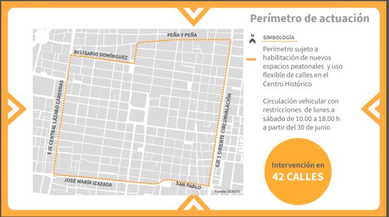 Perímetro sujeto a habilitación de nuevos espacios peatonales Perímetro sujeto a habilitación de nuevos espacios peatonales