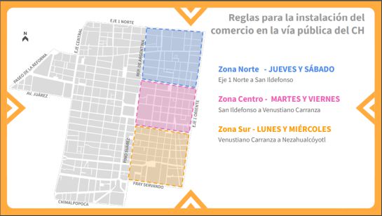 Así será la instalación del comercio en la vía pública Así será la instalación del comercio en la vía pública