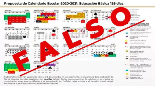 SEP: FALSO el supuesto Calendario Escolar que circula en grupos de maestras y maestros. SEP: FALSO el supuesto Calendario Escolar que circula en grupos de maestras y maestros.
