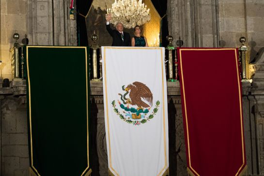 Balcón de Palacio Nacional en su primer Grito como presidente López Obrador Balcón de Palacio Nacional en su primer Grito como presidente López Obrador
