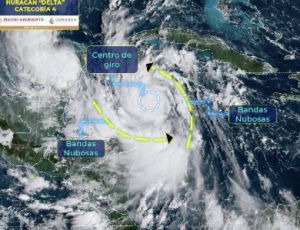 Así se ve el avance del Huracán Delta Así se ve el avance del Huracán Delta