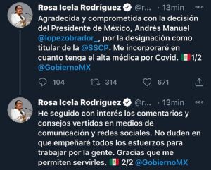 Acepta Rosa Icela Rodríguez ser secretaria de Seguridad Acepta Rosa Icela Rodríguez ser secretaria de Seguridad