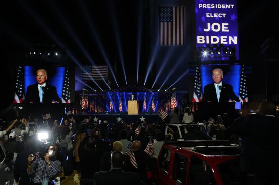 Prometo ser un presidente que unifique y no divida a EU: Joe Biden Prometo ser un presidente que unifique y no divida a EU: Joe Biden