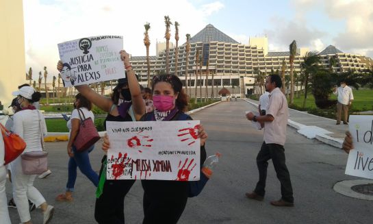 Hartas de la violencia, mujeres marchan por zona hotelera de Cancún Hartas de la violencia, mujeres marchan por zona hotelera de Cancún