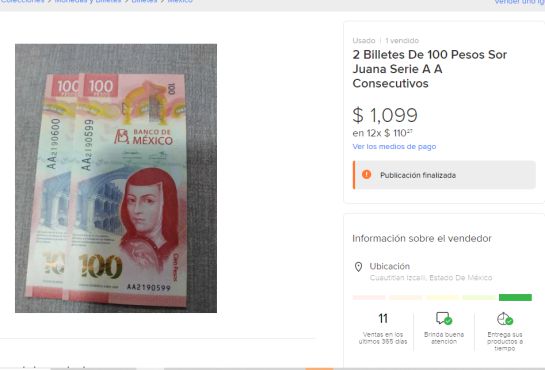 Billete nuevo de 100 pesos se vende hasta en 6 mil pesos, ¿Ya lo tienes? Billete nuevo de 100 pesos se vende hasta en 6 mil pesos, ¿Ya lo tienes?