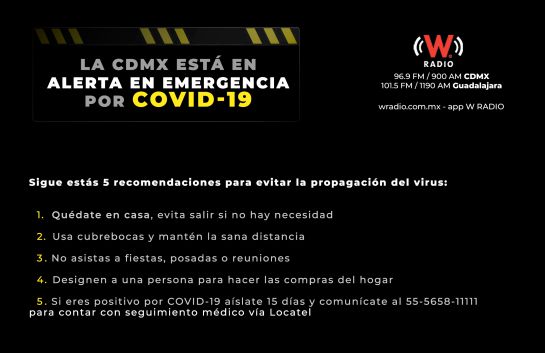 La CDMX está en Alerta en emergencia por COVID-19 La CDMX está en Alerta en emergencia por COVID-19