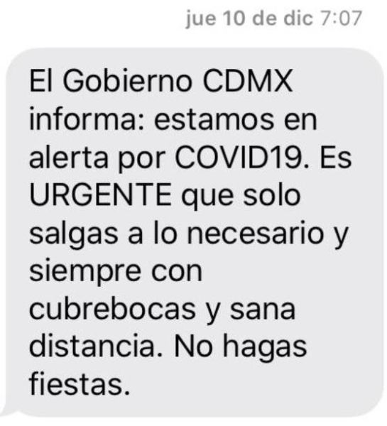 Gobierno de la CDMX alerta sobre saturación hospitalaria por SMS Gobierno de la CDMX alerta sobre saturación hospitalaria por SMS