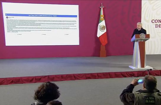 El día de la lectura al post en Facebook durante la mañanera El día de la lectura al post en Facebook durante la mañanera