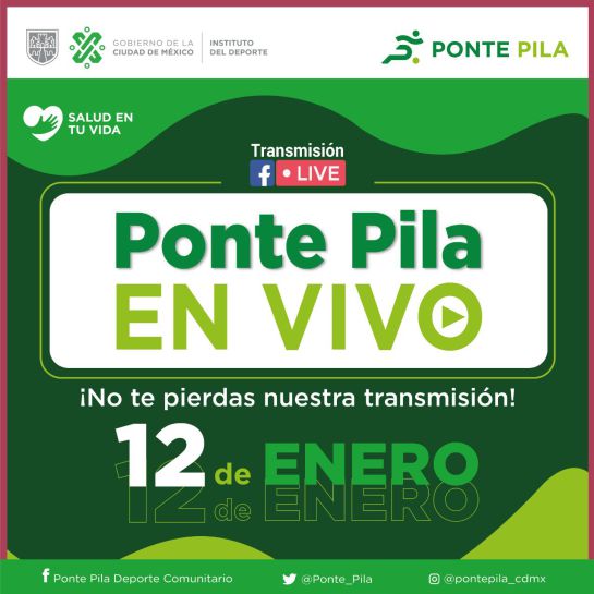 En Ponte Pila, las actividades Deportivas y Recreativas se transmiten EnVivo para realizar desde casa por Facebook En Ponte Pila, las actividades Deportivas y Recreativas se transmiten EnVivo para realizar desde casa por Facebook