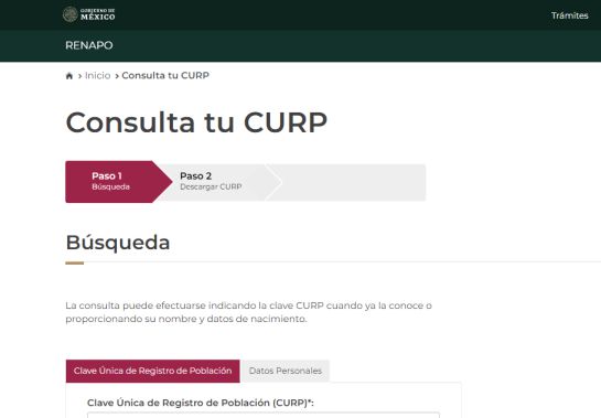 Consulta e imprime en línea tu Clave Única de Registro de Población (CURP) Consulta e imprime en línea tu Clave Única de Registro de Población (CURP)