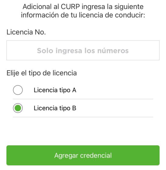 Selecciona “Licencia B” entre las opciones disponibles. Selecciona “Licencia B” entre las opciones disponibles.