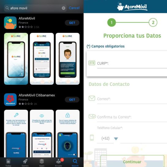 Descarga la aplicación AforeMóvil y registra tus datos. Descarga la aplicación AforeMóvil y registra tus datos.