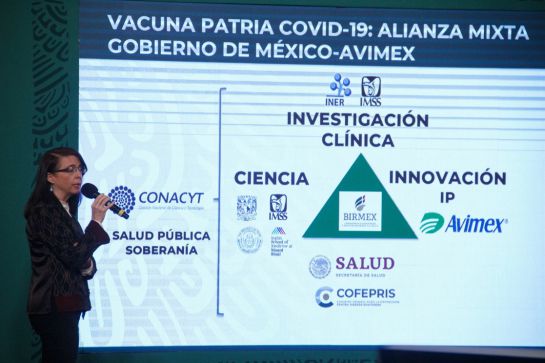 Señaló que la vacuna mexicana “Patria” sería hasta 855% más barata que la más cara del mercado. Señaló que la vacuna mexicana “Patria” sería hasta 855% más barata que la más cara del mercado.