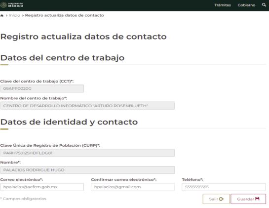 Para el registro se pedirán datos del centro de trabajo y de identidad. Para el registro se pedirán datos del centro de trabajo y de identidad.