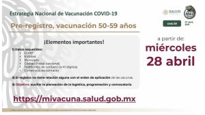 Primer semana de mayo comienza vacuna a personas de 50 a 59: AMLO Primer semana de mayo comienza vacuna a personas de 50 a 59: AMLO