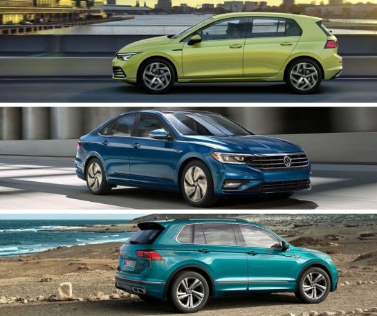 Volkswagen Golf, año 2020; Volkswagen Jetta, año 2020 y Volkswagen Tiguan, años 2020 y 2021. Volkswagen Golf, año 2020; Volkswagen Jetta, año 2020 y Volkswagen Tiguan, años 2020 y 2021.