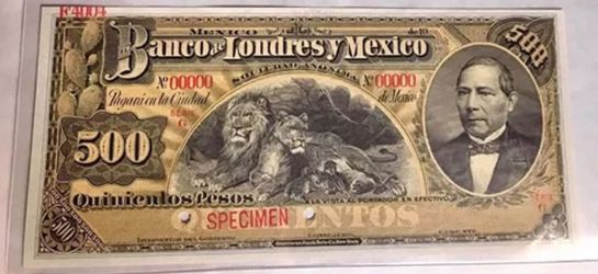 Billete de 500 pesos de Benito Juárez se vende en casi 28 mil pesos. Billete de 500 pesos de Benito Juárez se vende en casi 28 mil pesos.