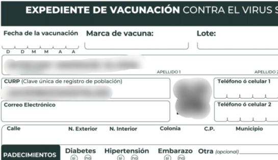 Se debe presentar el expediente de vacunación. Se debe presentar el expediente de vacunación.