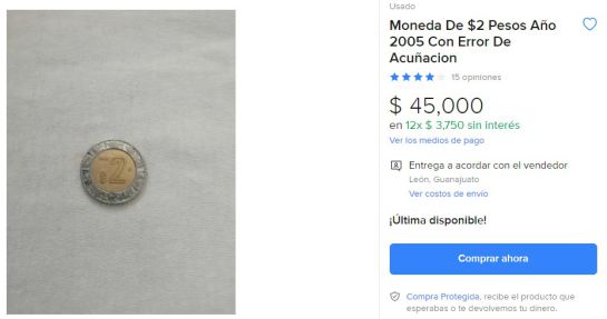 Según se lee en la publicación, el error se percibe en el signo de pesos “$” al estar mal colocado en uno de sus lados. Según se lee en la publicación, el error se percibe en el signo de pesos “$” al estar mal colocado en uno de sus lados.