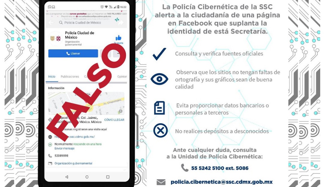 Alerta Polic A Cibern Tica Sobre P Gina Falsa De Su Plataforma En