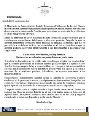 16 años de cárcel a líder de la Luz del Mundo, culpable de abuso infantil 16 años de cárcel a líder de la Luz del Mundo, culpable de abuso infantil