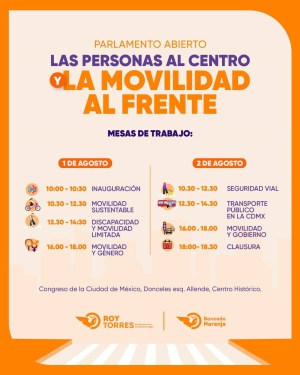 Impulsa MC Parlamento Abierto "Las Personas al Centro y la Movilidad" Impulsa MC Parlamento Abierto "Las Personas al Centro y la Movilidad"