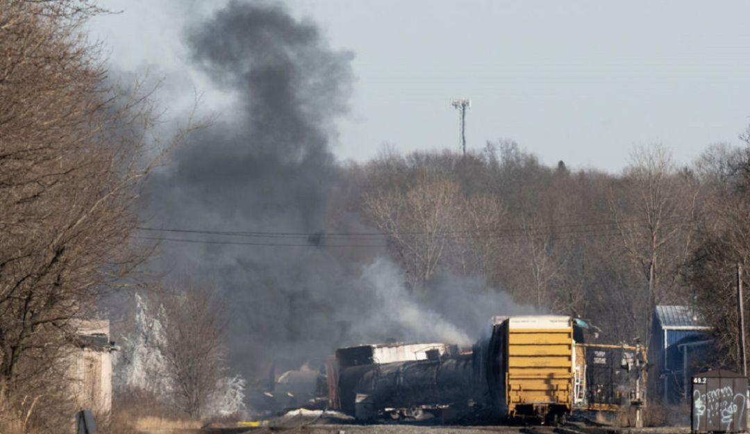 tren descarrilado ohio estados unidos Accidente químico en Ohio