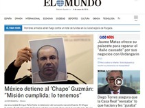 ¡La noticia de la recaptura de "El Chapo" ha dado la vuelta al mundo!