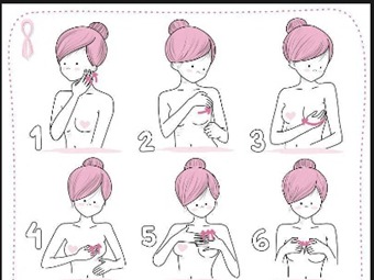 Como tocarse el seno para detectar cancer