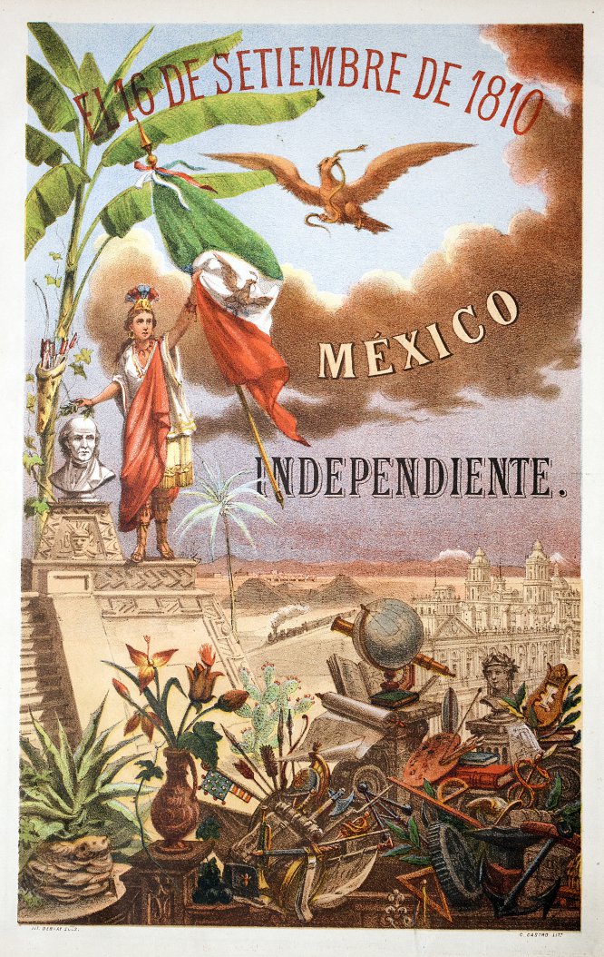 Estampa de portada en:16 de septiembre de 1810. México Independiente 76º aniversario, México,Tip. El gran libro, Independencia no. 9., y Lit. Debray Sucs., fecha no registrada.Cromolitografía Estampa de portada en:16 de septiembre de 1810. México Independiente 76º aniversario, México,Tip. El gran libro, Independencia no. 9., y Lit. Debray Sucs., fecha no registrada.Cromolitografía