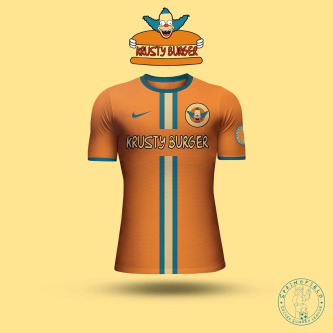 Así lucirían los uniformes de futbol de Los Simpson Así lucirían los uniformes de futbol de Los Simpson