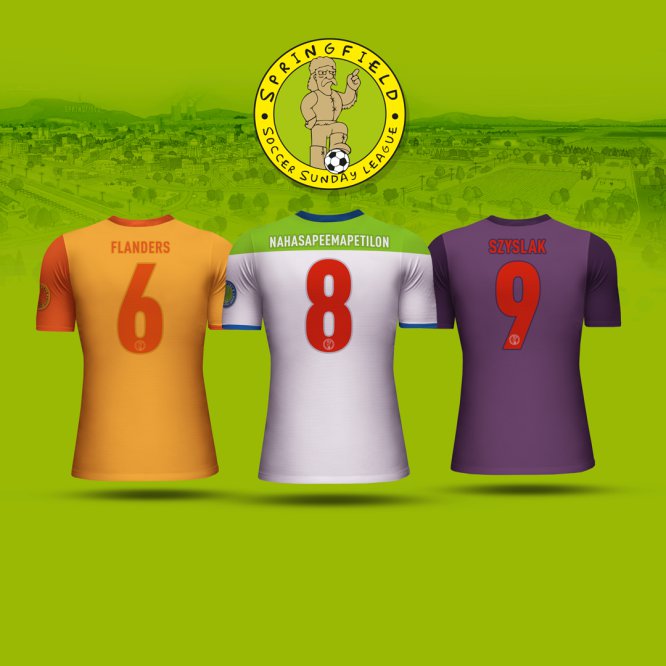 Así lucirían los uniformes de futbol de Los Simpson Así lucirían los uniformes de futbol de Los Simpson