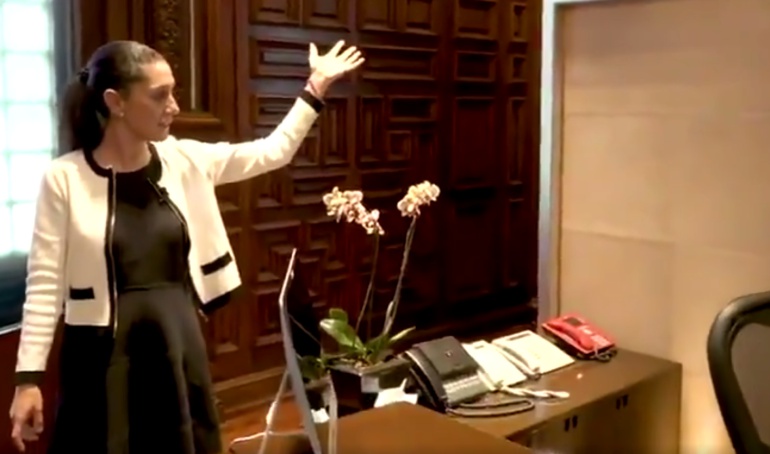 Claudia A Través De Mi Ventana Claudia Sheimbaum estrena oficina y encuentra sorpresa de Mancera
