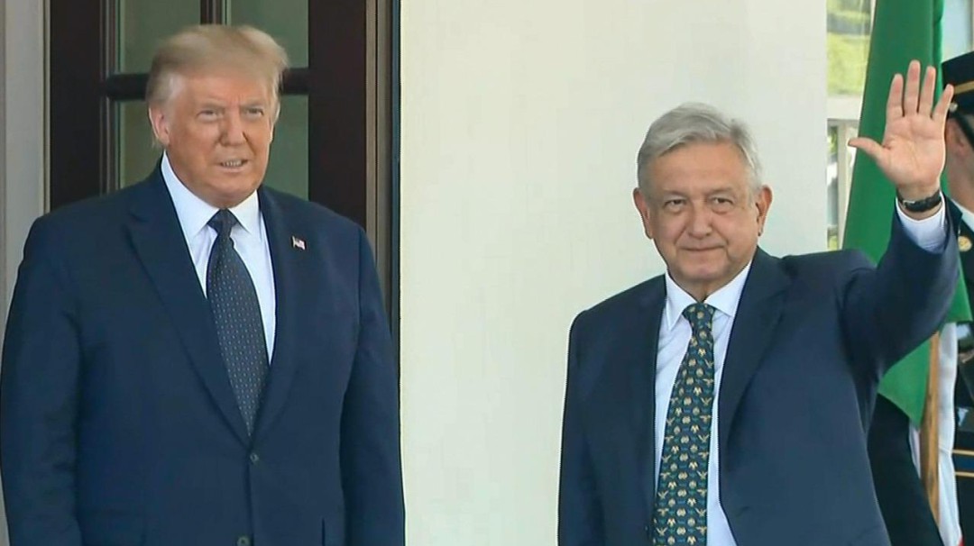 Trump recibe a López Obrador en la Casa Blanca