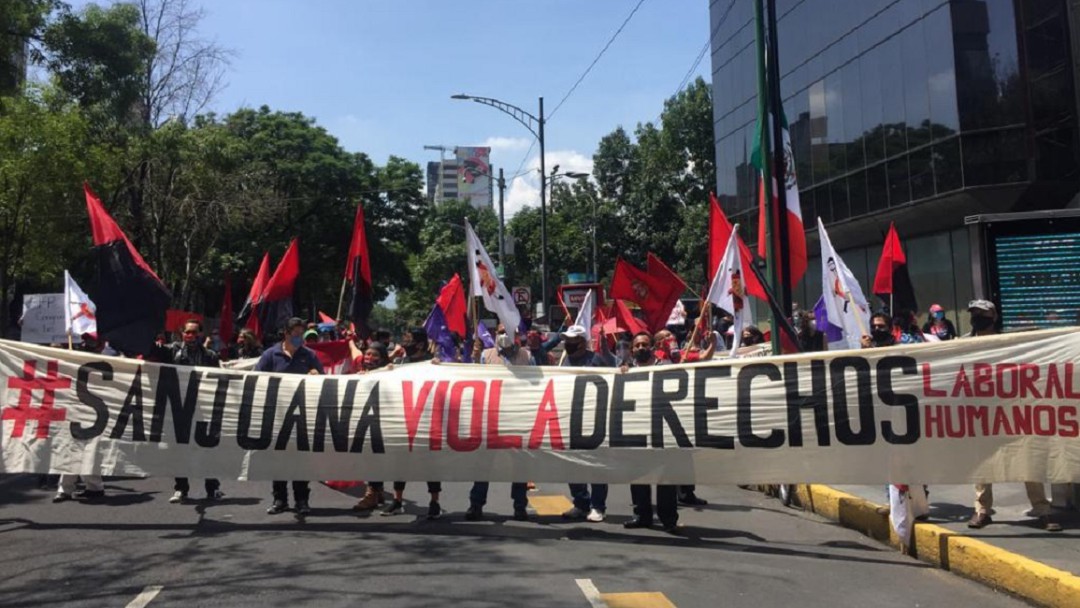 Cierran Avenida Insurgentes integrantes del SUTNOTIMEX