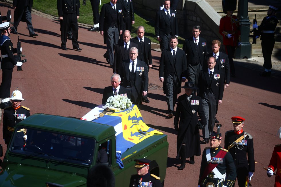 Cortejo fúnebre de la familia del duque de Edimburgo