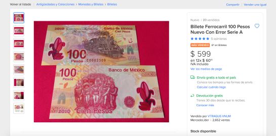 Conoce el billete de 100 pesos que aumentó su precio por error de impresión  | Sociedad | W Radio Mexico