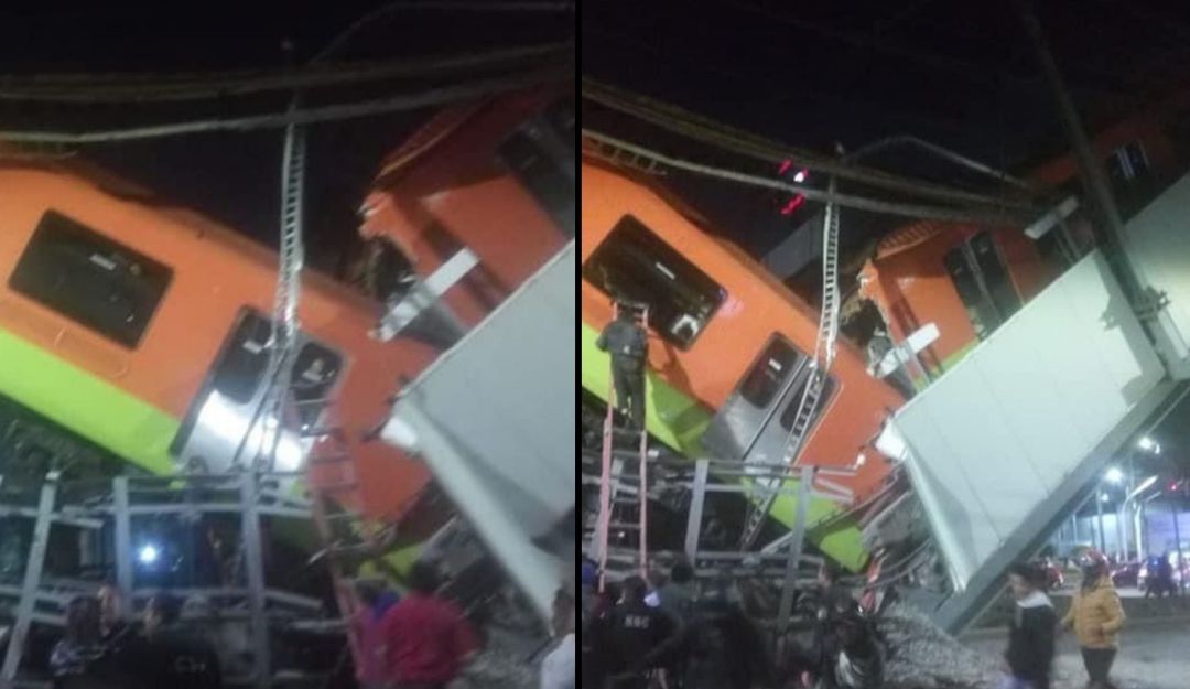 Metro CDMX: VIDEO: Cae estructura de la línea 12 del Metro en estación  Olivos | Sociedad | W Radio Mexico