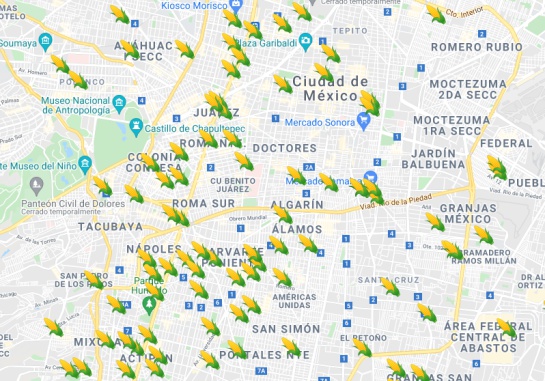 Elotes CDMX: ¿Se te antoja un elote? Con este mapa podrás ubicar el puesto  más cercano | Sociedad | W Radio Mexico