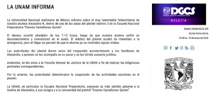 alumna prepa 2: Fallece alumna en Prepa 2 de la UNAM; No tuvo atención médica del plantel