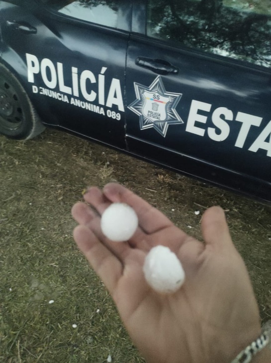 El granizo alcanzó el tamaño de una uva