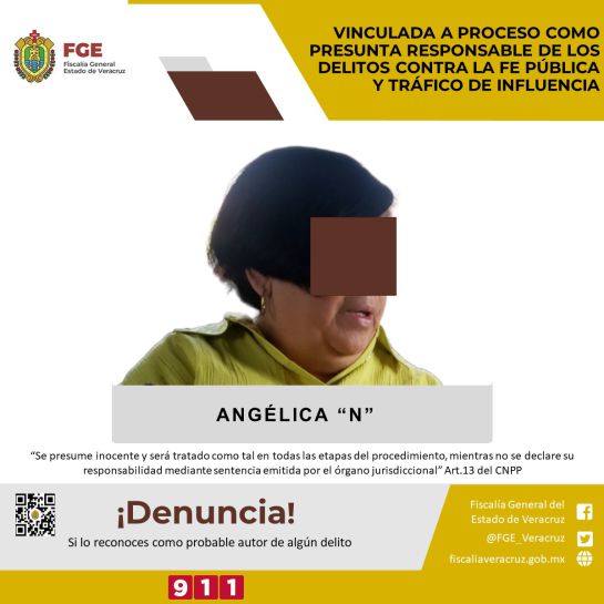 JUEZA ANGÉLICA SÁNCHEZ, VERACRUZ, JUEZA ANGÉLICA 'N': Vinculan a proceso a la jueza Angélica Sánchez